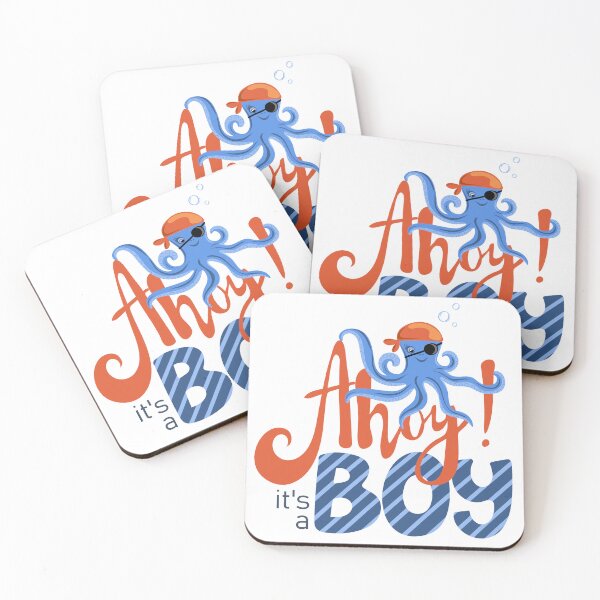 Item preview, Ahoy! It's a Boy – Nautical Baby Announcement designed and sold by LogvinArt.