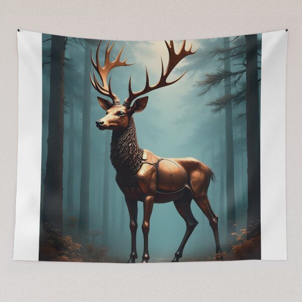 Item preview, The Mechanical Stag in the Enchanted Forest designed and sold by oanaunciuleanu.
