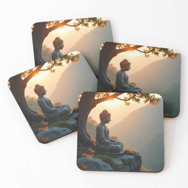 Item preview, Buddha Under a Bodhi Tree at sunset designed and sold by ZOXOFO.