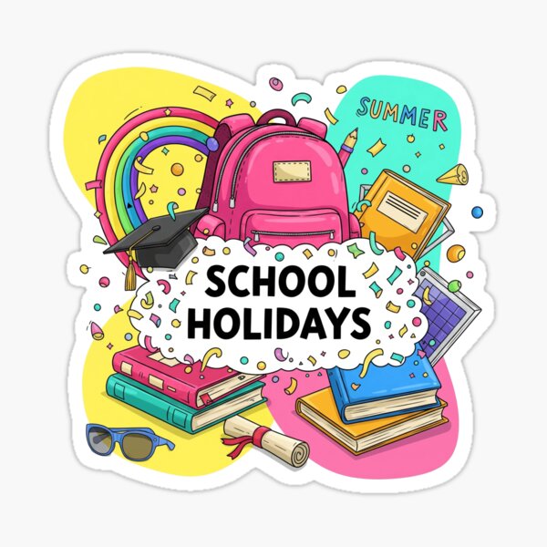 Item preview, Happy School Holidays Celebration designed and sold by ArtMiro.