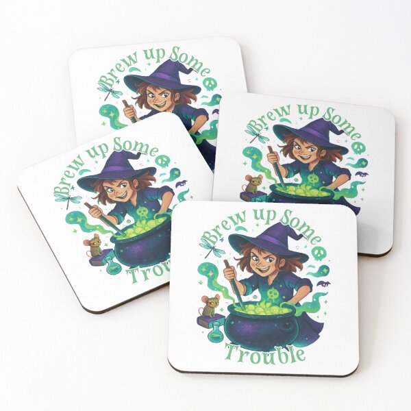 Item preview, Cute Halloween Witch and Mouse Design designed and sold by CottonandQuill.