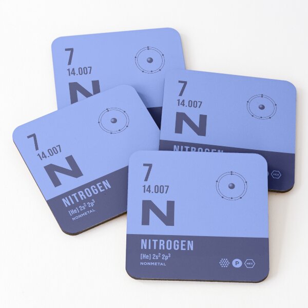 Item preview, 7 Nitrogen Periodic Table Element Dark designed and sold by VoodooCircus.