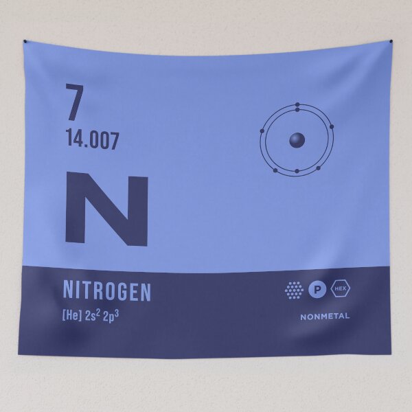 Item preview, 7 Nitrogen Periodic Table Element Dark designed and sold by VoodooCircus.