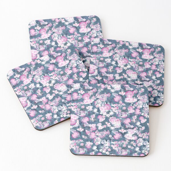 Artikelvorschau, Rosa Quallen - Rosa Quallen im blauen Wasser entworfen und verkauft von FaireWaveArt.