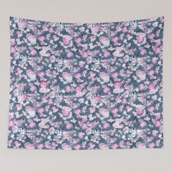 Artikelvorschau, Rosa Quallen - Rosa Quallen im blauen Wasser entworfen und verkauft von FaireWaveArt.