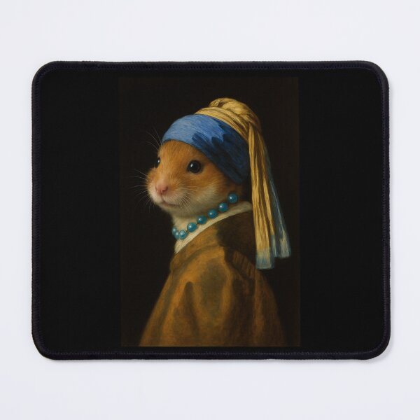 Item preview, Hamster Girl Pearl Earing Painting Art Boys Girls Kids designed and sold by rafaeltto.
