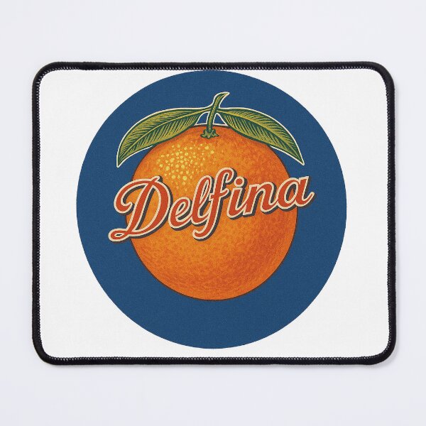 Item preview, Delfina Vintage Orange Fruit Label Art Print designed and sold by weirdfishes123.
