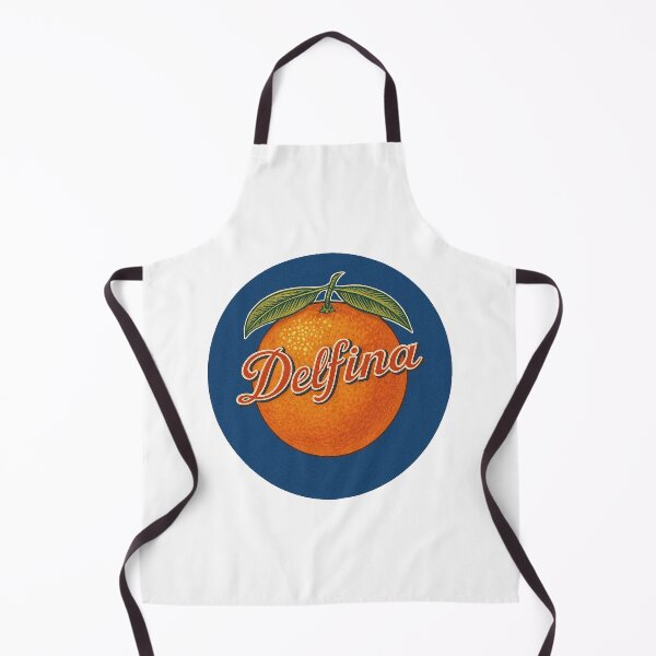 Item preview, Delfina Vintage Orange Fruit Label Art Print designed and sold by weirdfishes123.