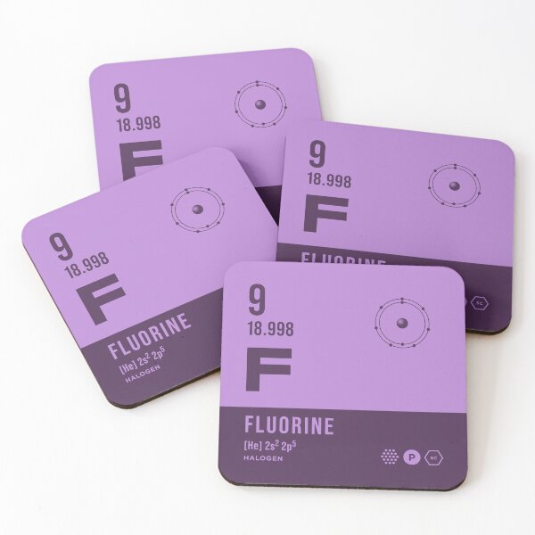 Item preview, 9 Fluorine Periodic Table Element Dark designed and sold by VoodooCircus.