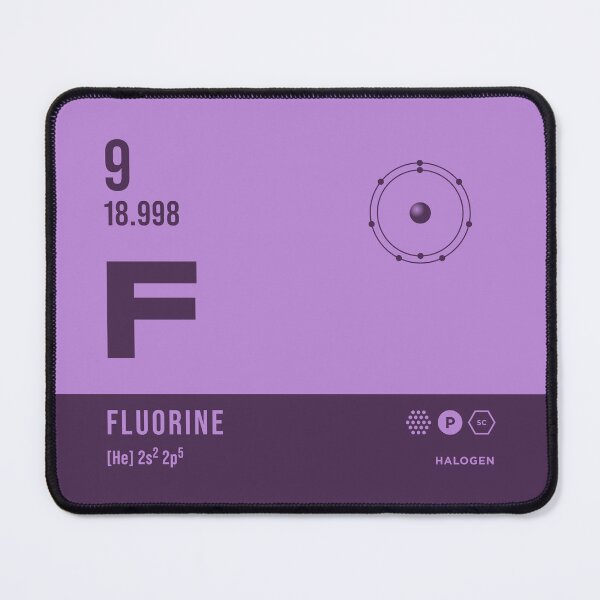 Item preview, 9 Fluorine Periodic Table Element Dark designed and sold by VoodooCircus.