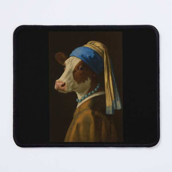 Item preview, Cow Girl Pearl Earing Painting Art Boys Girls Kids designed and sold by rafaeltto.
