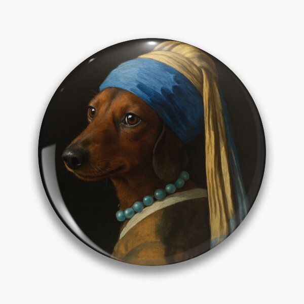 Item preview, Dachshund Dog Girl Pearl Earing Painting Art Boys Girls Kids designed and sold by rafaeltto.