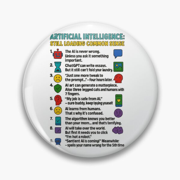 Item preview, Artificial Intelligence: Still Loading Common Sense designed and sold by DoodleManArt.