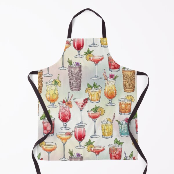 Artikelvorschau, Bunte Cocktails – Aquarell Nahtloses Muster entworfen und verkauft von ThreadvectorCo.