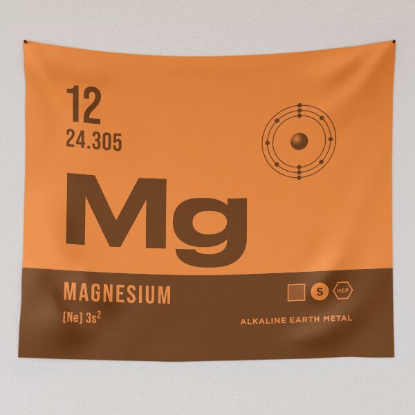 Item preview, 12 Magnesium Periodic Table Element Dark designed and sold by VoodooCircus.
