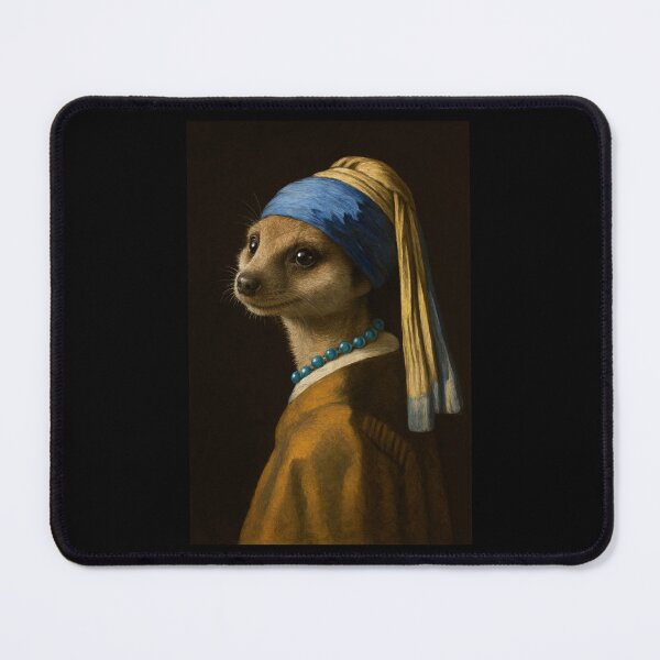 Item preview, Meerkat Girl Pearl Earing Painting Art Boys Girls Kids designed and sold by rafaeltto.
