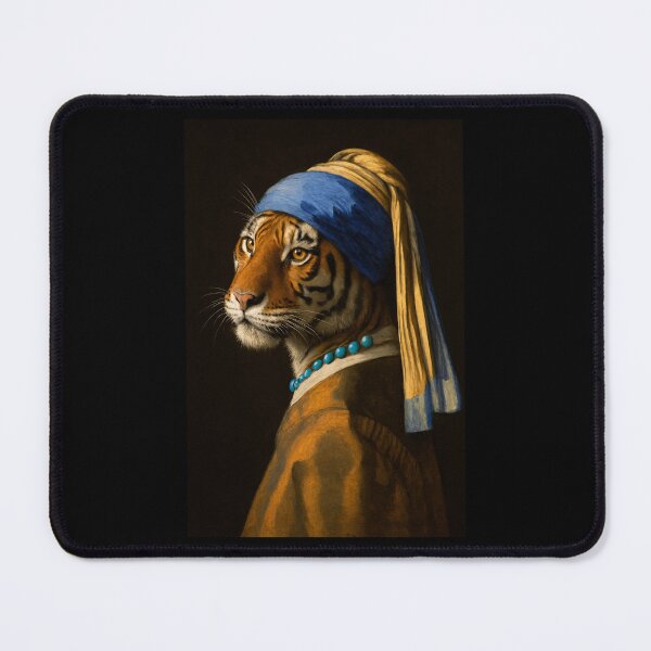 Item preview, Tiger Girl Pearl Earing Painting Art Boys Girls Kids designed and sold by rafaeltto.