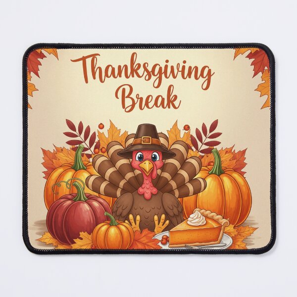 Item preview, Happy Thanksgiving - Cute Turkey & Pie designed and sold by ArtMiro.