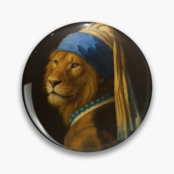 Item preview, Lion Girl Pearl Earing Painting Art Boys Girls Kids designed and sold by rafaeltto.