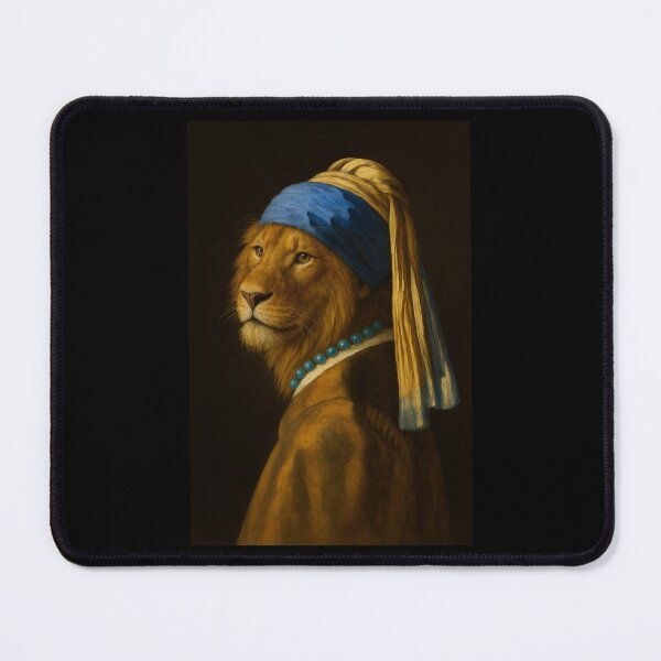 Item preview, Lion Girl Pearl Earing Painting Art Boys Girls Kids designed and sold by rafaeltto.