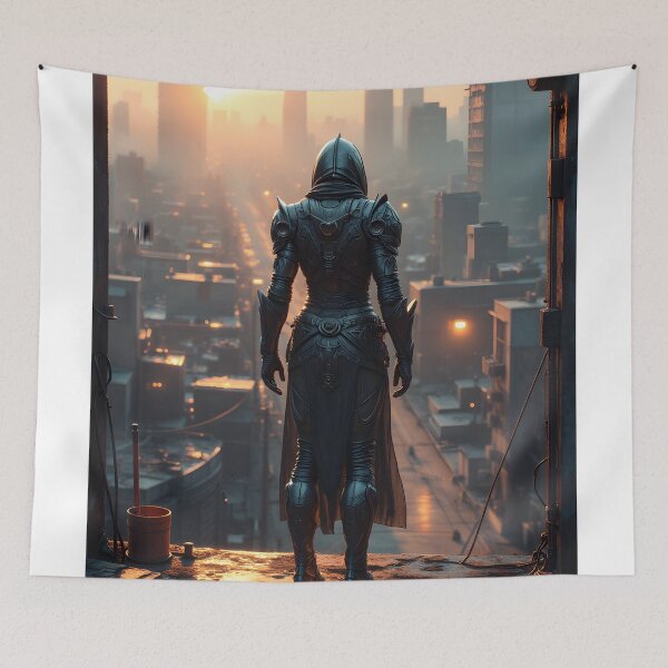 Item preview, The Lone Sentinel of the Cyber City designed and sold by oanaunciuleanu.