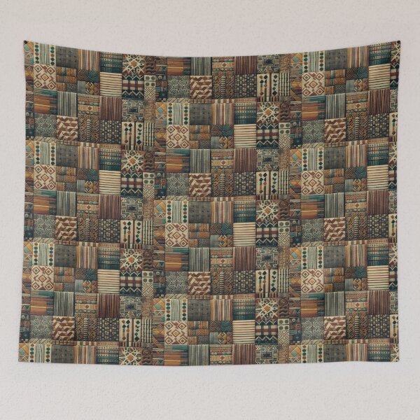 Item preview, Vintage image of kente cloth and mud cloth designed and sold by PrintAfricanArt.