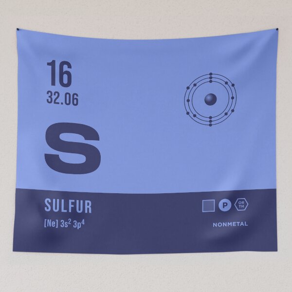 Item preview, 16 Sulfur Periodic Table Element Dark designed and sold by VoodooCircus.