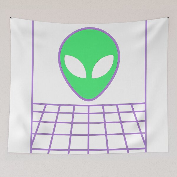 Item preview, Retro Neon Alien Head – 90s Vaporwave Sci-Fi Tee designed and sold by BambaKchula.