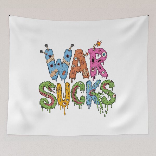Item preview, War sucks, protest, antiwar, resistance, Funnyfits70, retro, vintage, meme, funny, humor designed and sold by FunnyFits70.
