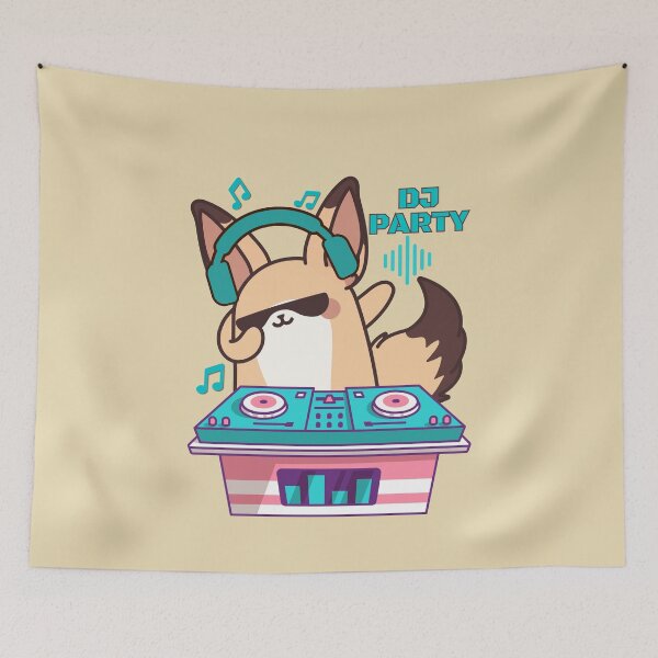 Item preview, Fennec fox DJ designed and sold by BritishDelights.