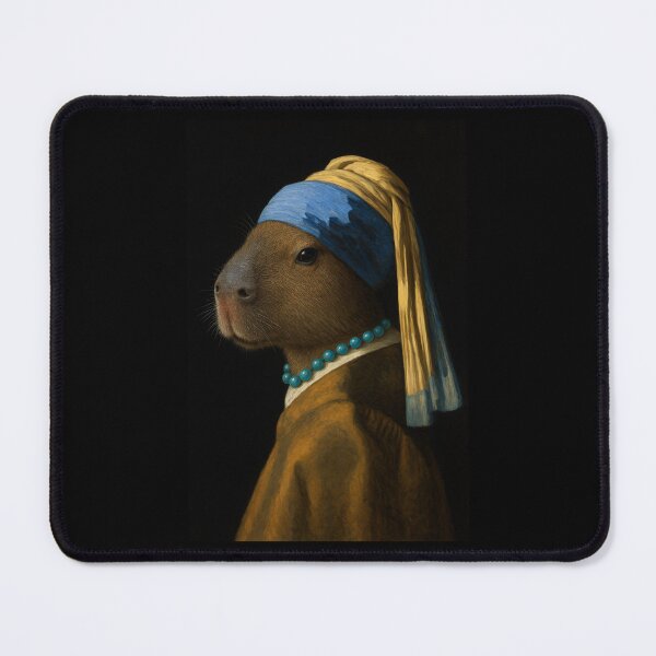 Item preview, Capybara Girl Pearl Earing Painting Art Boys Girls Kids designed and sold by rafaeltto.