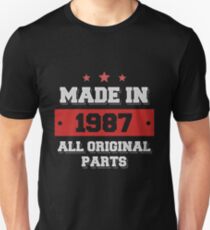 Made in 1987 - All Original Parts Birthday Gift Unisex T-Shirt