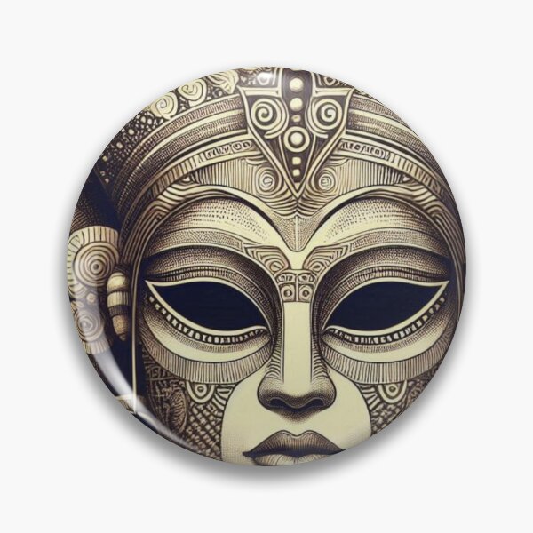 Item preview, vintage image of an ivory Benin Mask designed and sold by PrintAfricanArt.