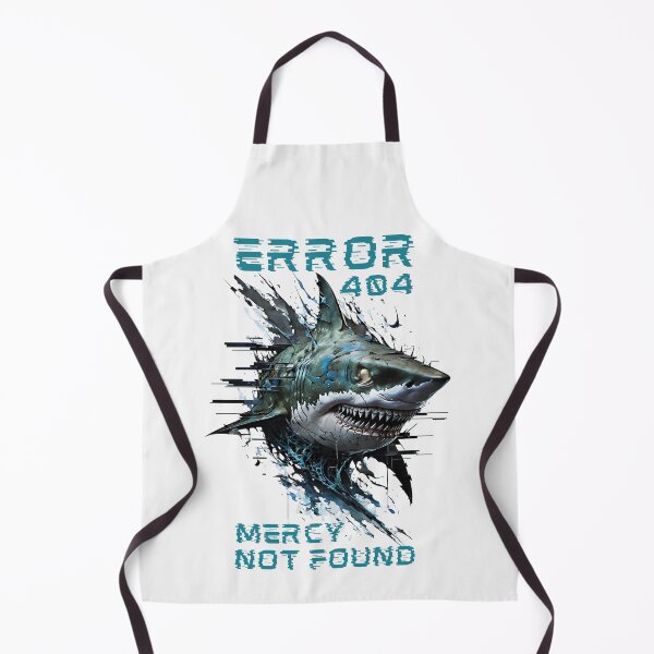 Item preview,  Shark, Error 404, Mercy Not Found - Tech Ocean Predator  designed and sold by QuirkySpark.