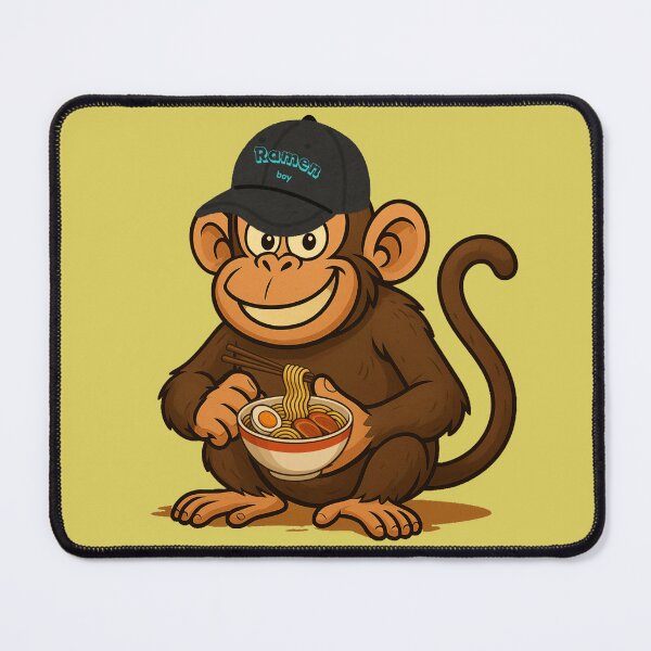Item preview, Adorable Ramen Boy Monkey designed and sold by tinkeybabes.