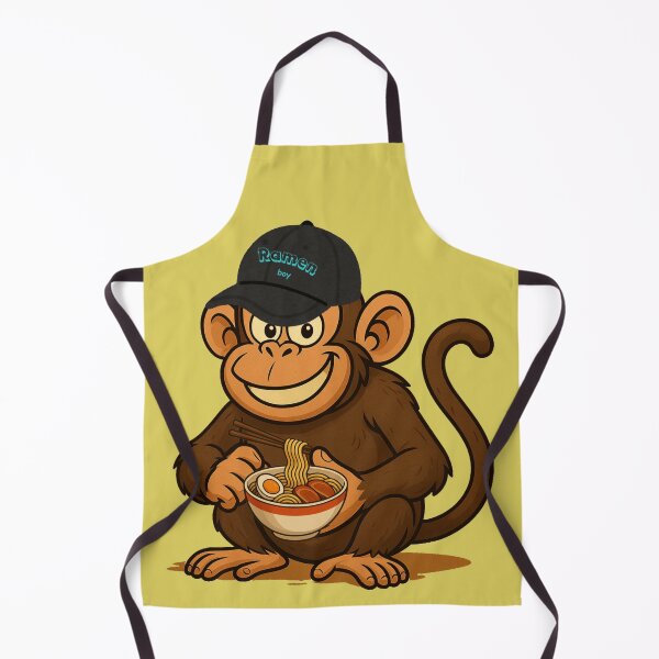 Item preview, Adorable Ramen Boy Monkey designed and sold by tinkeybabes.