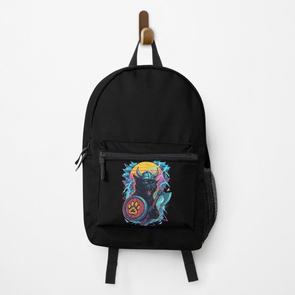 Item preview, Viking Black Cat Valhalla Norse Retro Vaporwave designed and sold by TomFrontierArt.