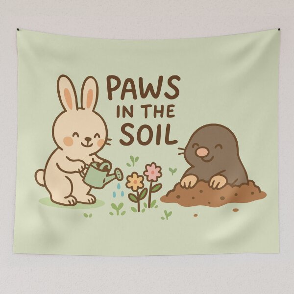 Item preview, Digging the Good Life – Cute Gardening Animals with Humor designed and sold by Cuckoo Parrot.