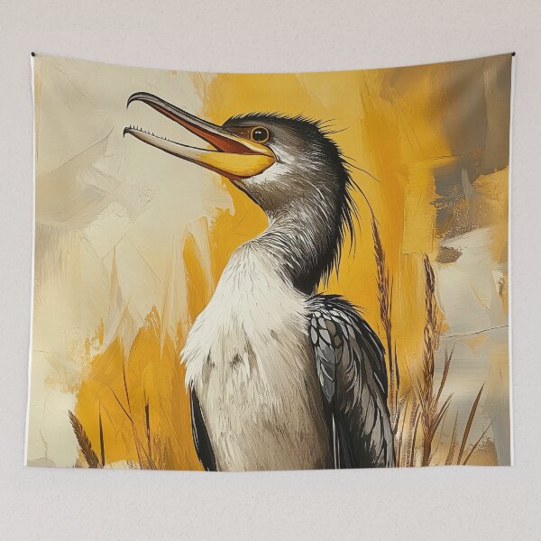 Item preview, Stunning Cormorant bird Painting for Home & Office designed and sold by LazyOwlStore.