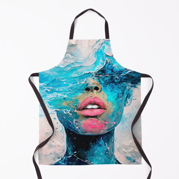 Item preview, Vibrant Abstract Human Face with Oceanic Textures Painting Art designed and sold by paulrommer.