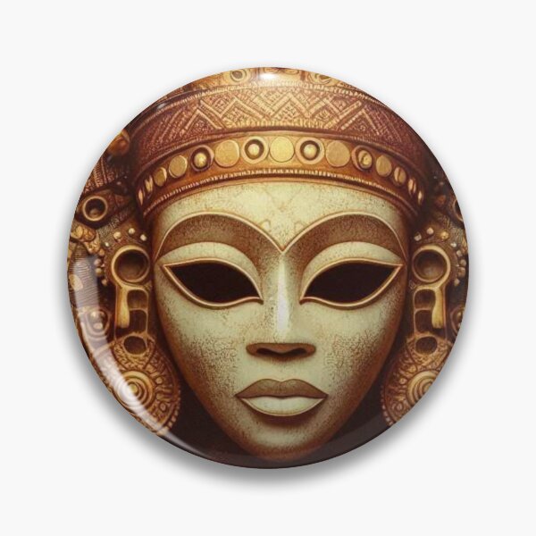 Item preview, vintage image of the Benin Queen Ida Mask designed and sold by PrintAfricanArt.