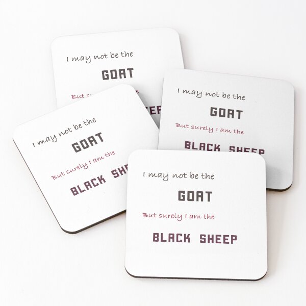 Item preview, Black Sheep Not GOAT Quote – Bold Anti-Perfectionism Design designed and sold by Heal of Souls Designs .