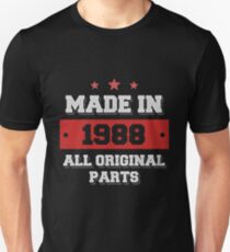 Made in 1988 - All Original Parts Birthday Gift Unisex T-Shirt