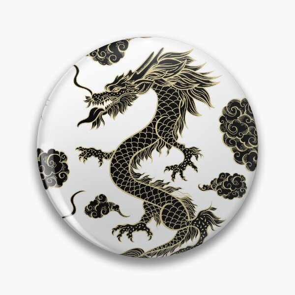 Item preview, Chinese Dragon Gold White Pattern designed and sold by Jcat7.