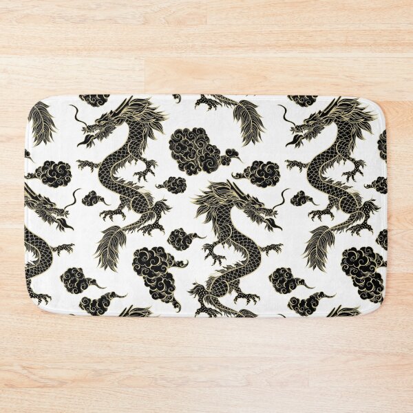 Item preview, Chinese Dragon Gold White Pattern designed and sold by Jcat7.