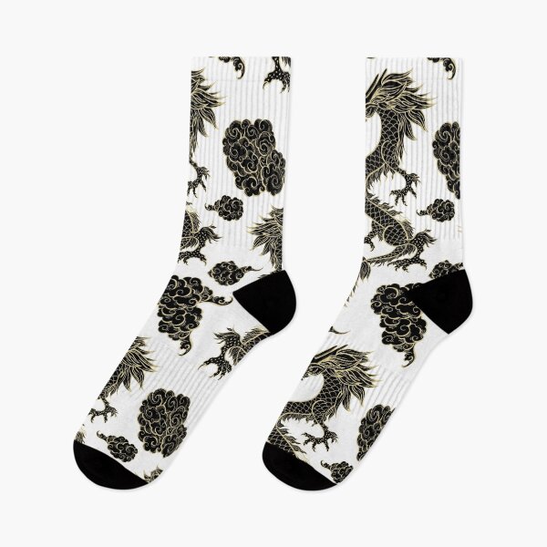 Item preview, Chinese Dragon Gold White Pattern designed and sold by Jcat7.