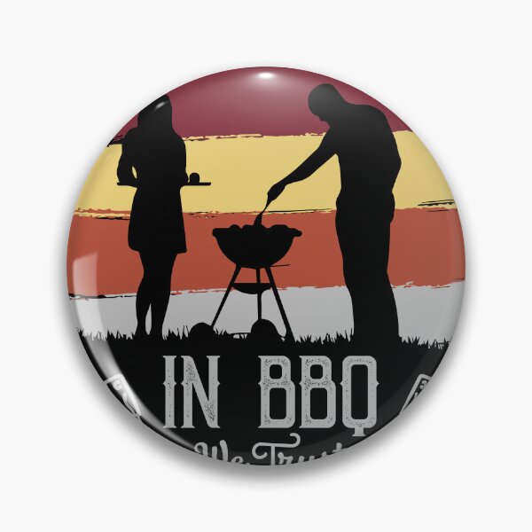 Item preview, In BBQ We Trust - Bold Grill Master retro vintage BBQ T-Shirt designed and sold by spaceopy.