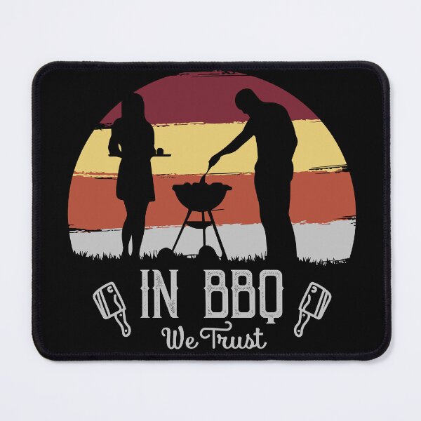 Item preview, In BBQ We Trust - Bold Grill Master retro vintage BBQ T-Shirt designed and sold by spaceopy.