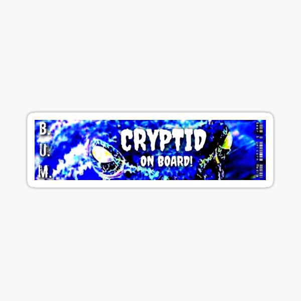 Item preview, Cryptid On Board Bumper Sticker designed and sold by BearUnicornShop.