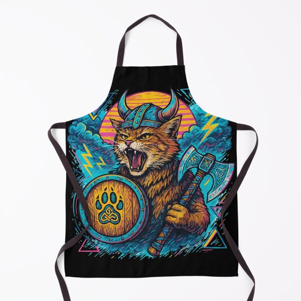 Item preview, Viking Cat Valhalla Norse Retro designed and sold by TomFrontierArt.
